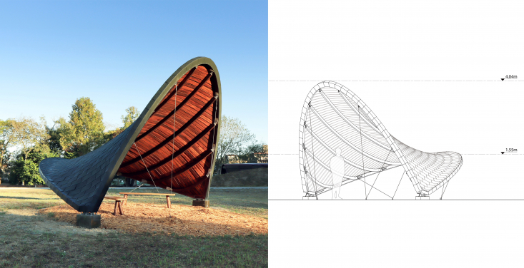 KATENARA: perspective view at sunrise (photo credit: Building Simplexity Lab)